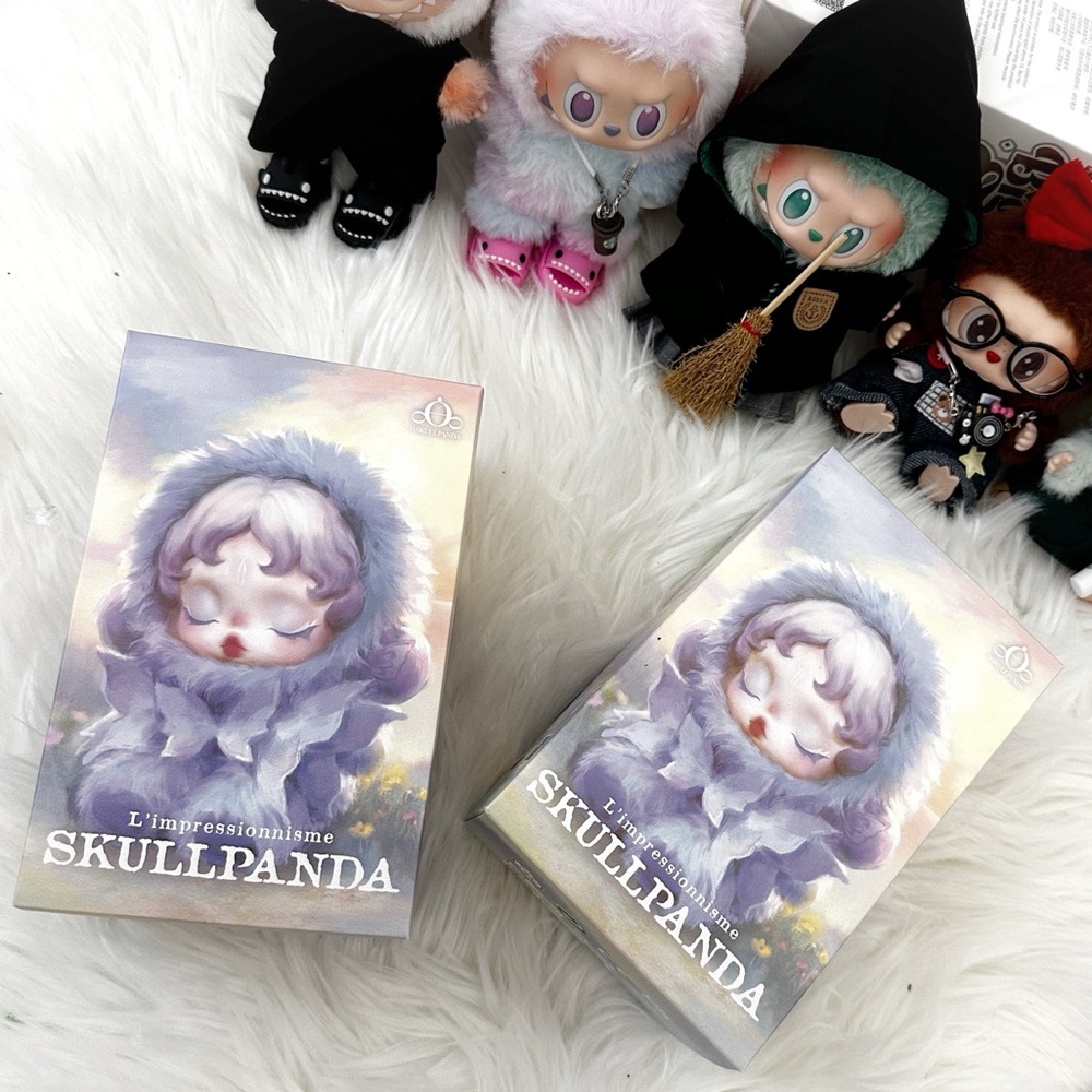 SKULLPANDA L'impressionnisme Series Plush Doll Pop Mart Skull Panda